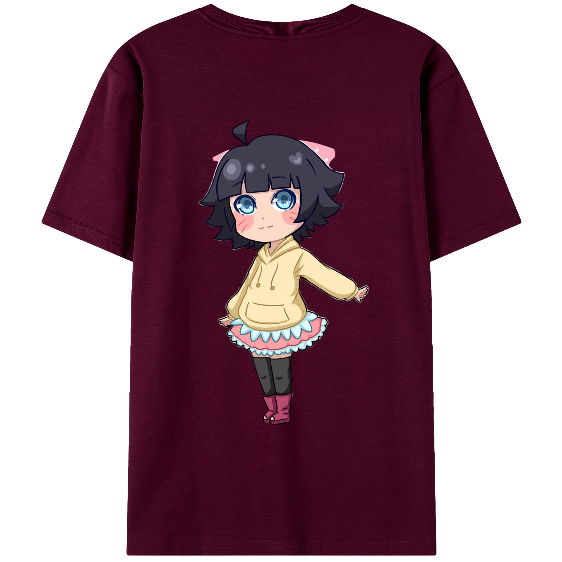 （画像用） NARUTO -ナルト- うずまき ヒマワリ Uzumaki Himawari レディース半袖Tシャツ(バックプリント)
